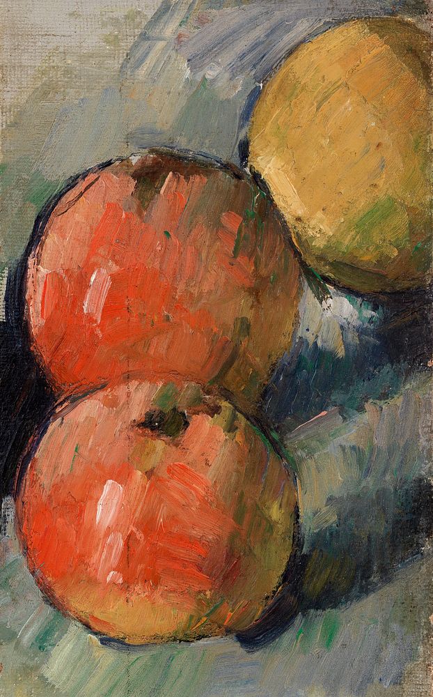 Three Apples (Deux pommes et demie) (ca. 1878&ndash;1879) by Paul C&eacute;zanne. Original from Original from Barnes…