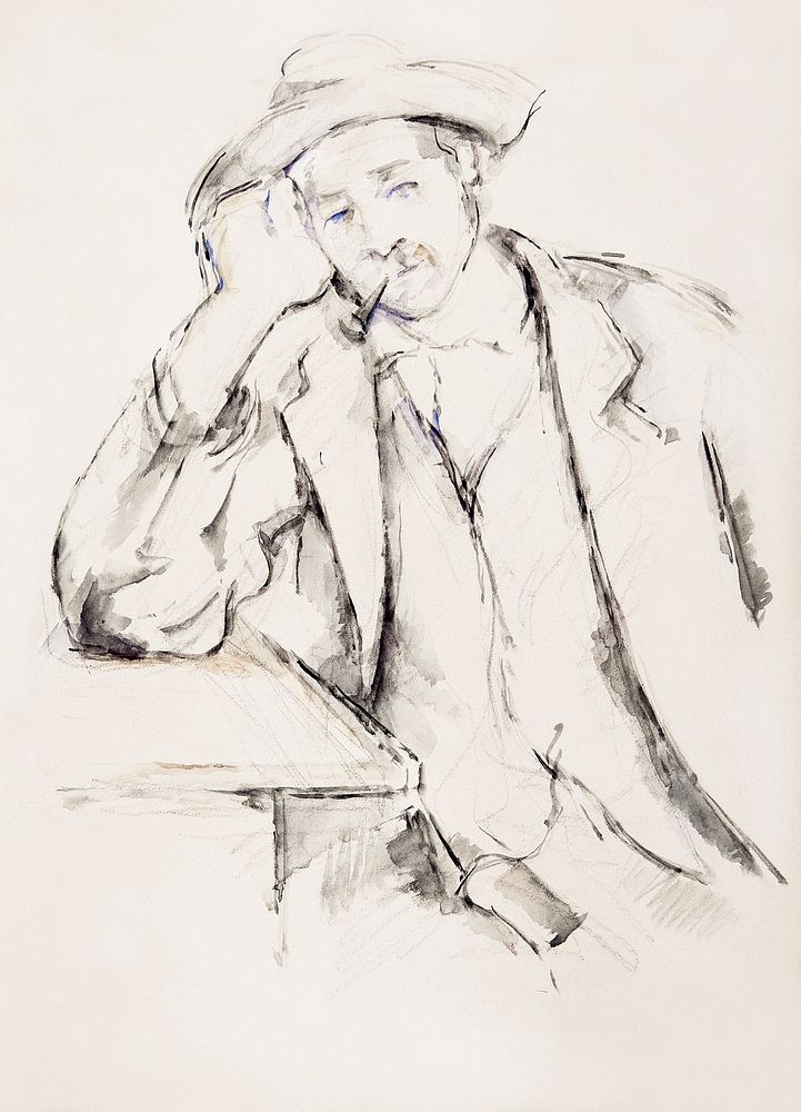 Leaning Smoker (Fumeur accoud&eacute;) (ca. 1890&ndash;1891) by Paul C&eacute;zanne. Original from Barnes Foundation.…