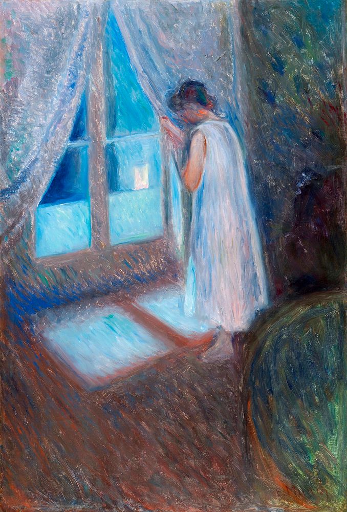 The Girl by the Window (1893) by Edvard Munch. Original from The Art Institute of Chicago. Digitally enhanced by rawpixel.