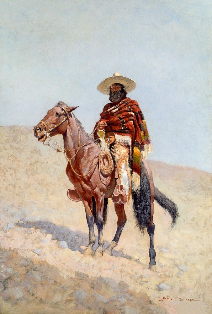 A Mexican Vaquero (1890) by Frederic Remington. The Art Institute of Chicago. Digitally enhanced by rawpixel.