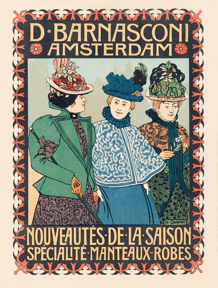 Advertentie van kledingzaak D; Barnasconi in Amsterdam (1880&ndash;1928) by Johann Georg van Caspel. Original from The…