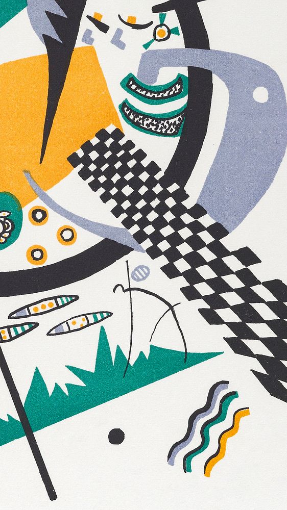 Kandinsky abstract iPhone wallpaper, Kleine Welten IV HD background