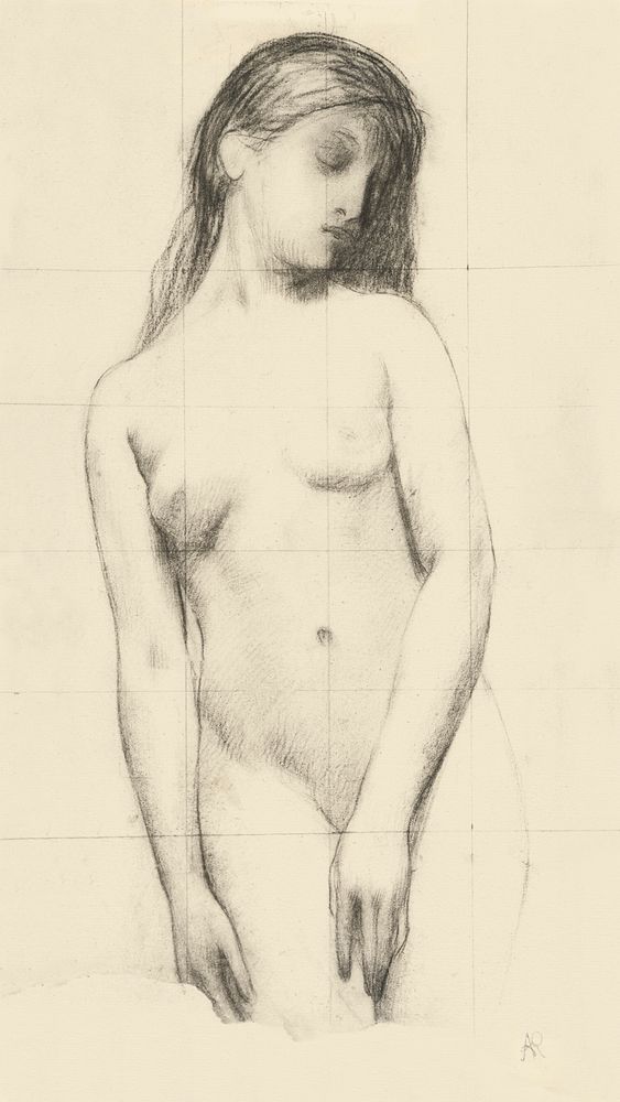 Naked woman showing her breasts, vintage erotic art. Study of a naked woman, eyes closed by Renan, Ary Ernest. Original from…