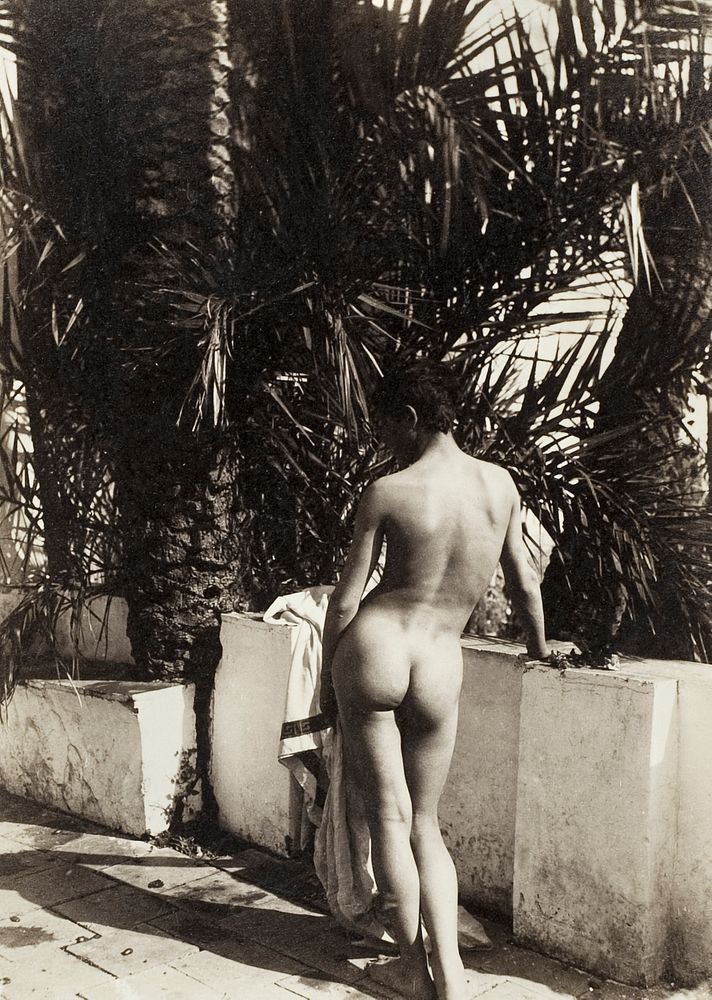 Male Nude (1890) by Wilhelm von Gloeden. Original from The Art Institute of Chicago. Digitally enhanced by rawpixel.
