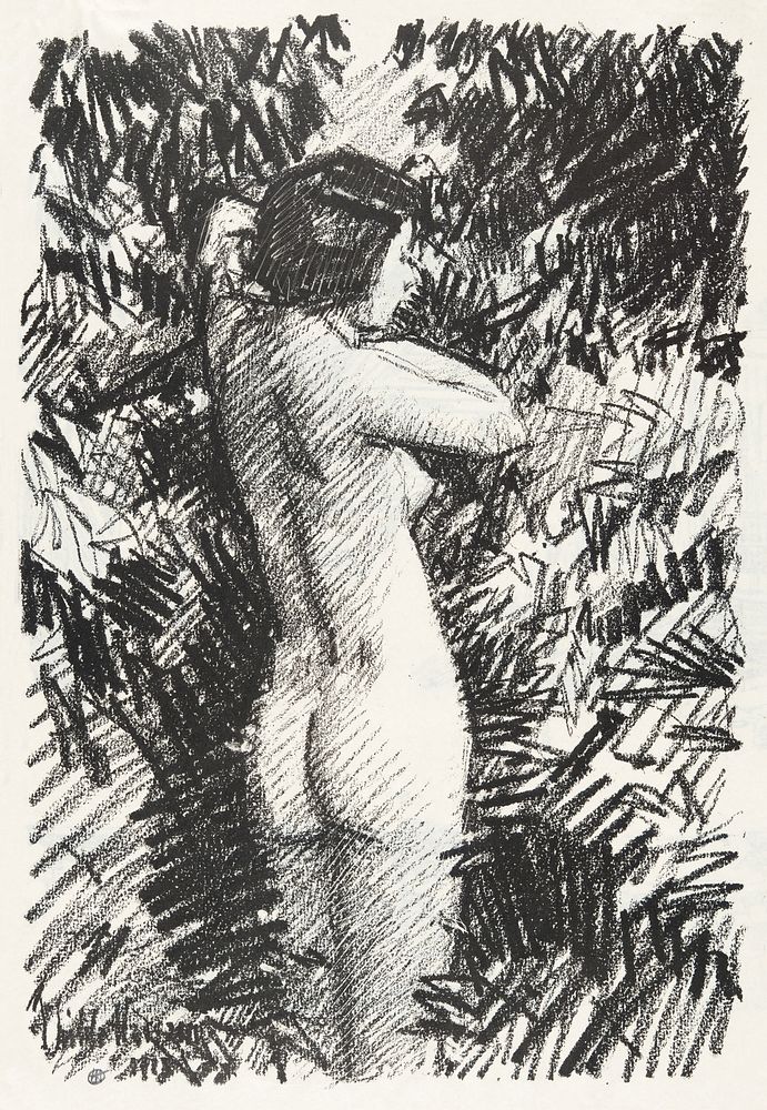 Nude (1917) by Childe Hassam. Original from The Yale University Art Gallery. Digitally enhanced by rawpixel.