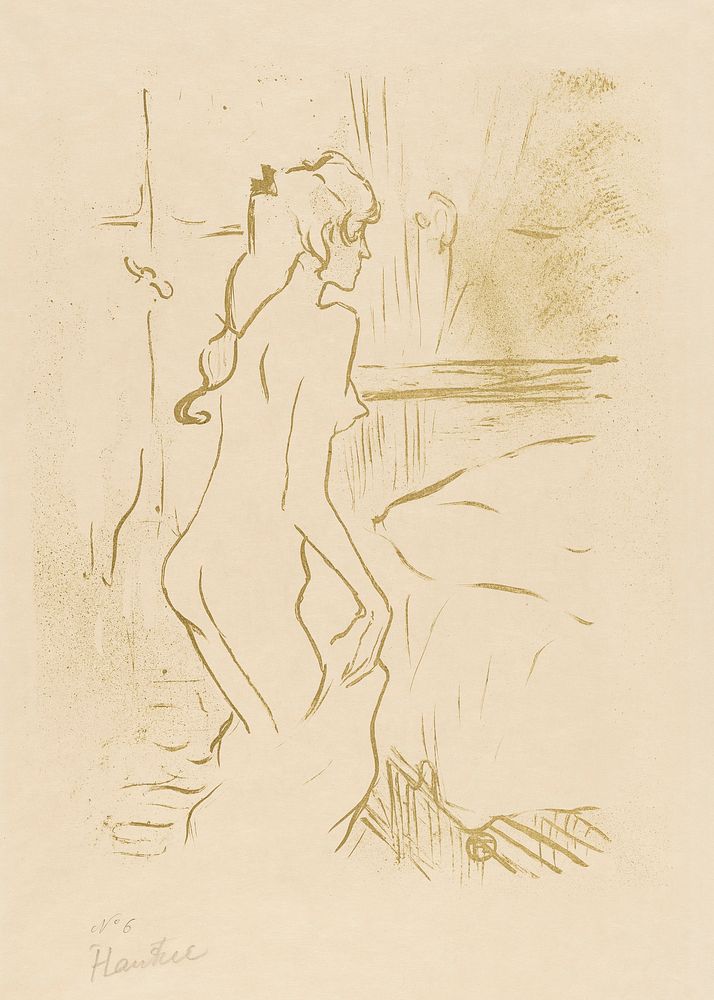 Vintage erotic nude art of a naked woman. Study of a Woman (1893) by Henri de Toulouse-Lautrec. Original from The MET…