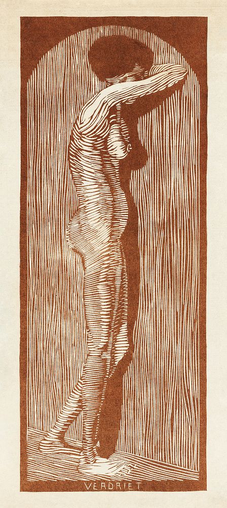 Verdriet (1914) by Samuel Jessurun de Mesquita. Original from The Rijksmuseum. Digitally enhanced by rawpixel.