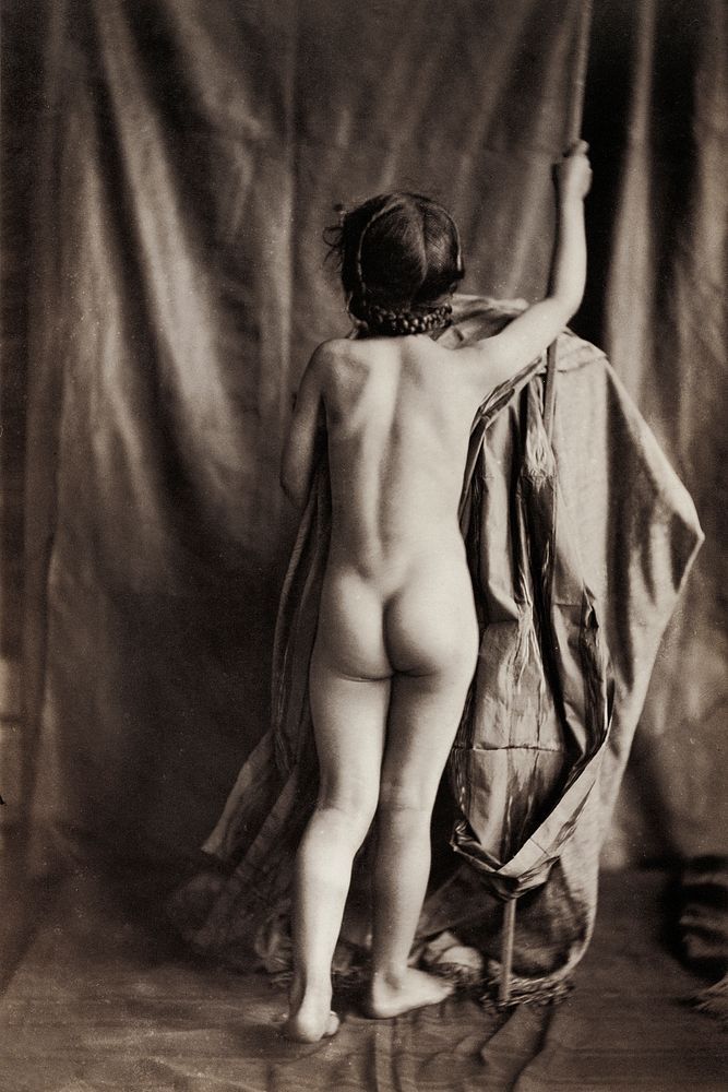 Female nude photography, Nude Viewed from the Back (ca. 1854) by Eugène Durieu. Original from The Getty. Digitally enhanced…