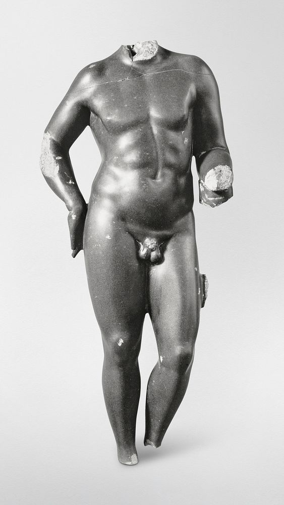 Classic man nude bronze sculpture