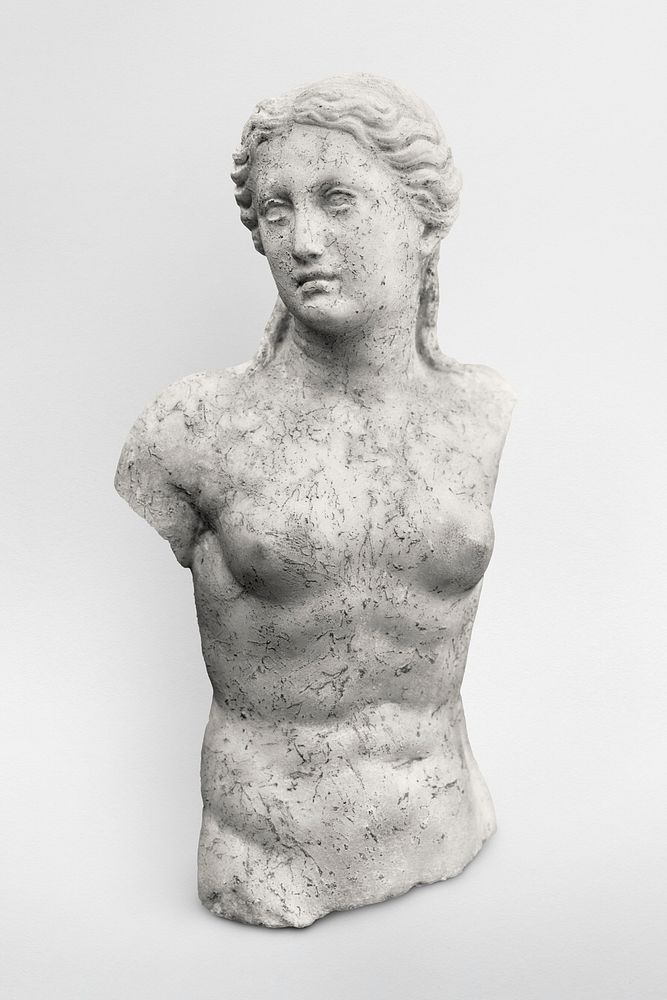 Naked woman sculpture, Imitation of a Torso of Aphrodite. Original from The Getty. Digitally enhanced by rawpixel.
