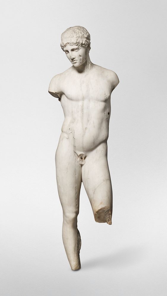 Classic man nude marble sculpture