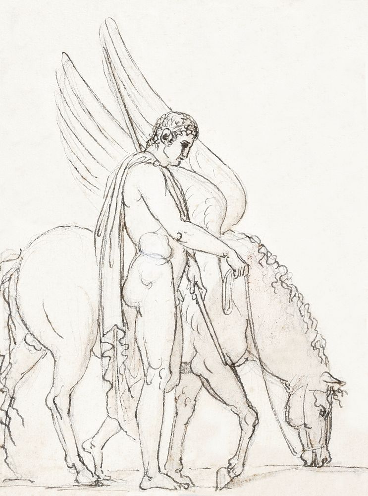 Bellerophon and Pegasus (ca. 1790&ndash;1844) by Bertel Thorvaldsen. Original from The MET Museum. Digitally enhanced by…
