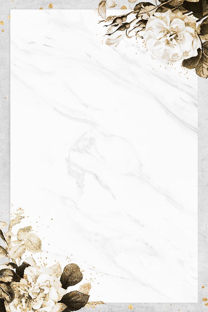 Marble textured rectangle frame vector