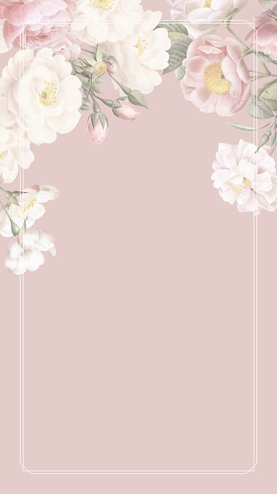 Elegant floral frame design illustration