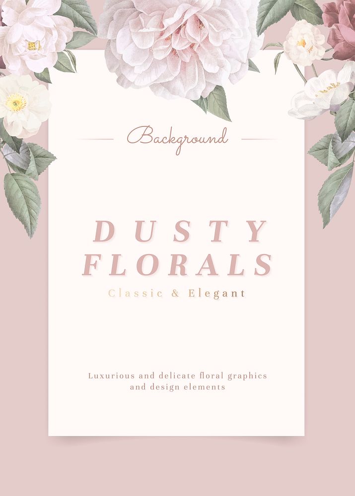 Elegant floral frame design vector
