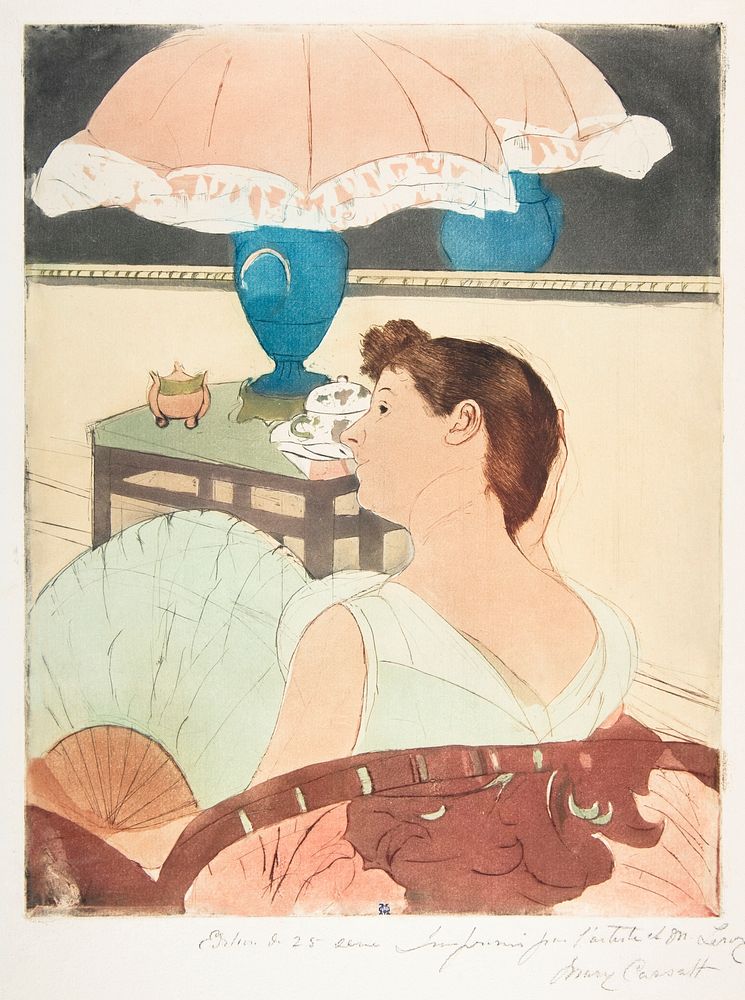 The Lamp (1890&ndash;1891) print in high resolution by Mary Cassatt. Original from The MET Museum. Digitally enhanced by…