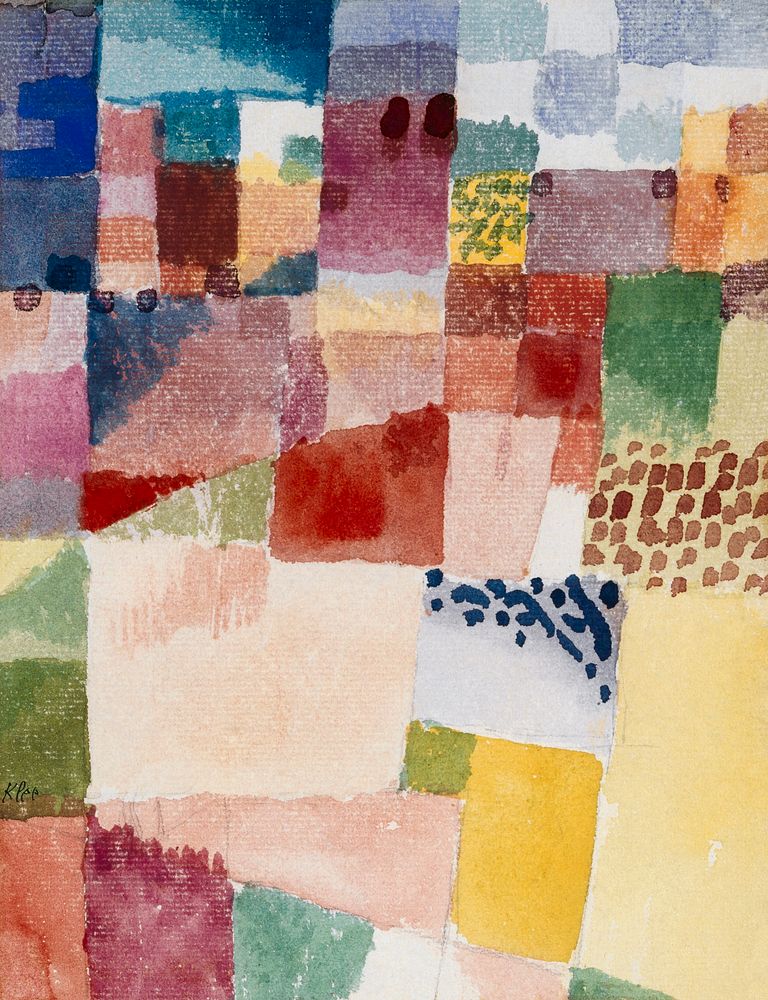 Motif from Hammamet (1914) painting in high resolution by Paul Klee. Original from the Kunstmuseum Basel Museum. Digitally…