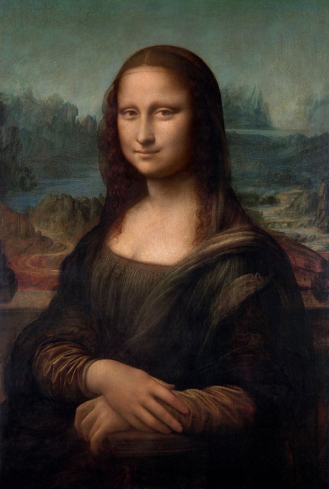 Leonardo da Vinci's Portrait of Mona Lisa del Giocondo (1503&ndash;1506) famous painting. Original from Wikimedia Commons.…