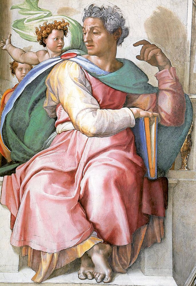 Michelangelo Buonarroti's Isaiah (1508&ndash;1512) famous painting. Original from Wikimedia Commons. Digitally enhanced by…