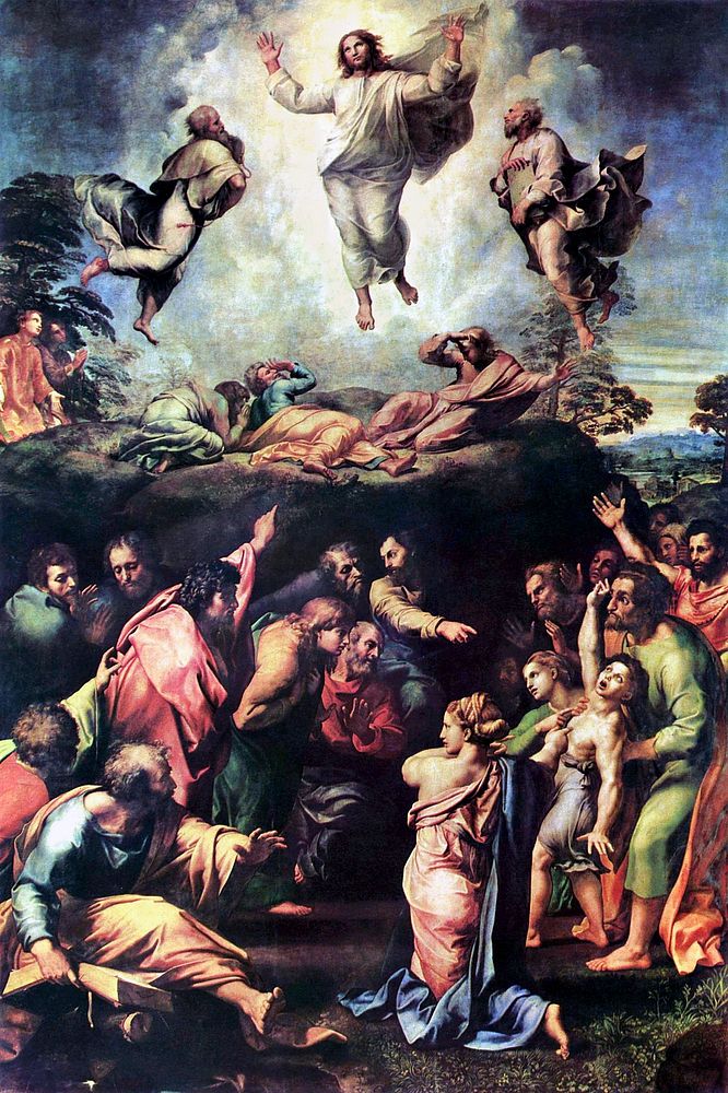 Raphael's Transfiguration (1516&ndash;1520) famous painting. Original from Wikimedia Commons. Digitally enhanced by rawpixel.