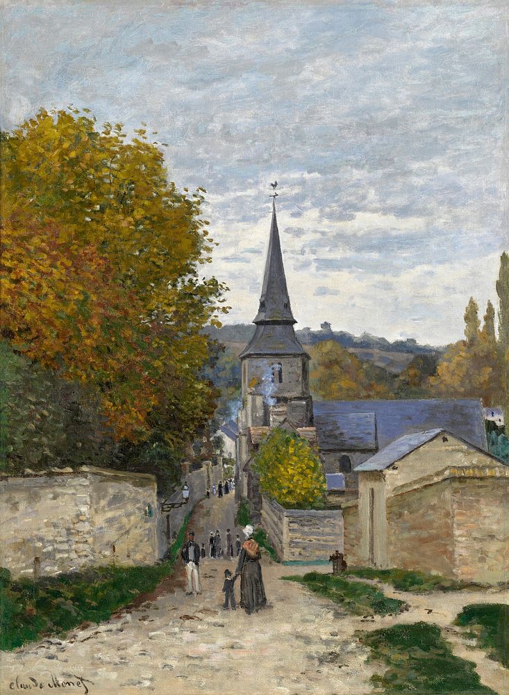 Claude Monet's Street in Sainte-Adresse (1867) famous painting. Original from the Sterling and Francine Clark Art Institute.…