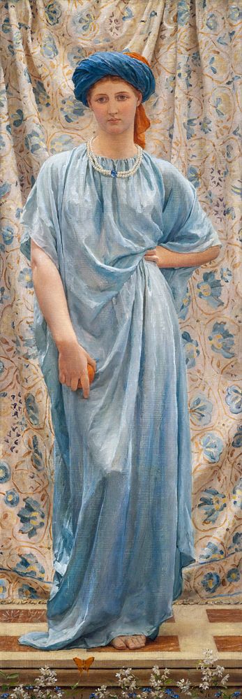 Sapphires, 1877 (1914) painting in high resolution by Albert Joseph Moore. Original from Birmingham Museum and Art Gallery.…