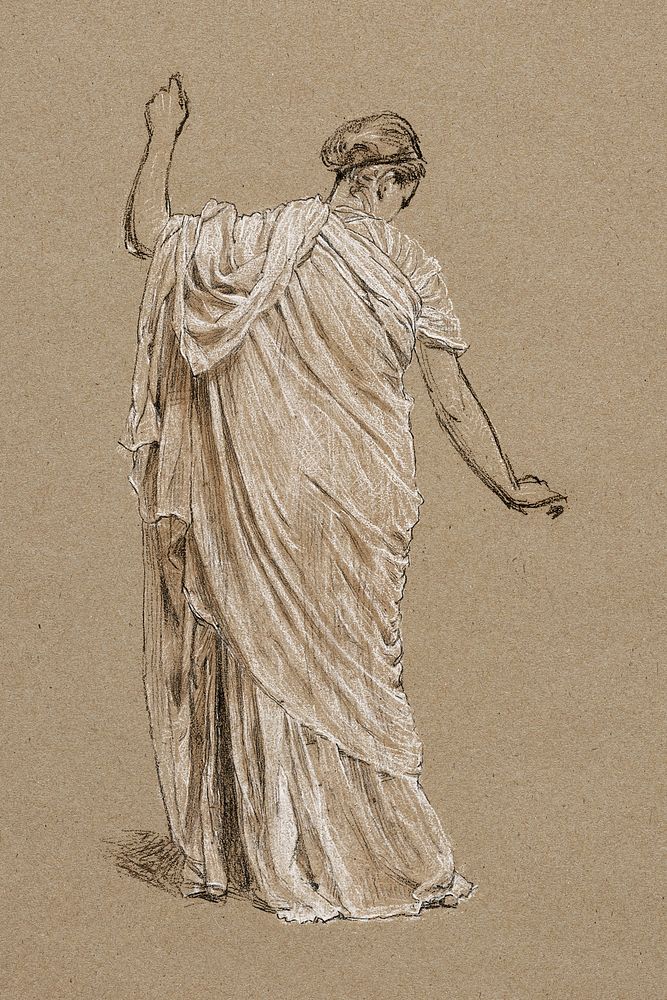 Study for a Garden (ca. 1869) drawing in high resolution by Albert Joseph Moore. Original from the Art Institute of Chicago.…