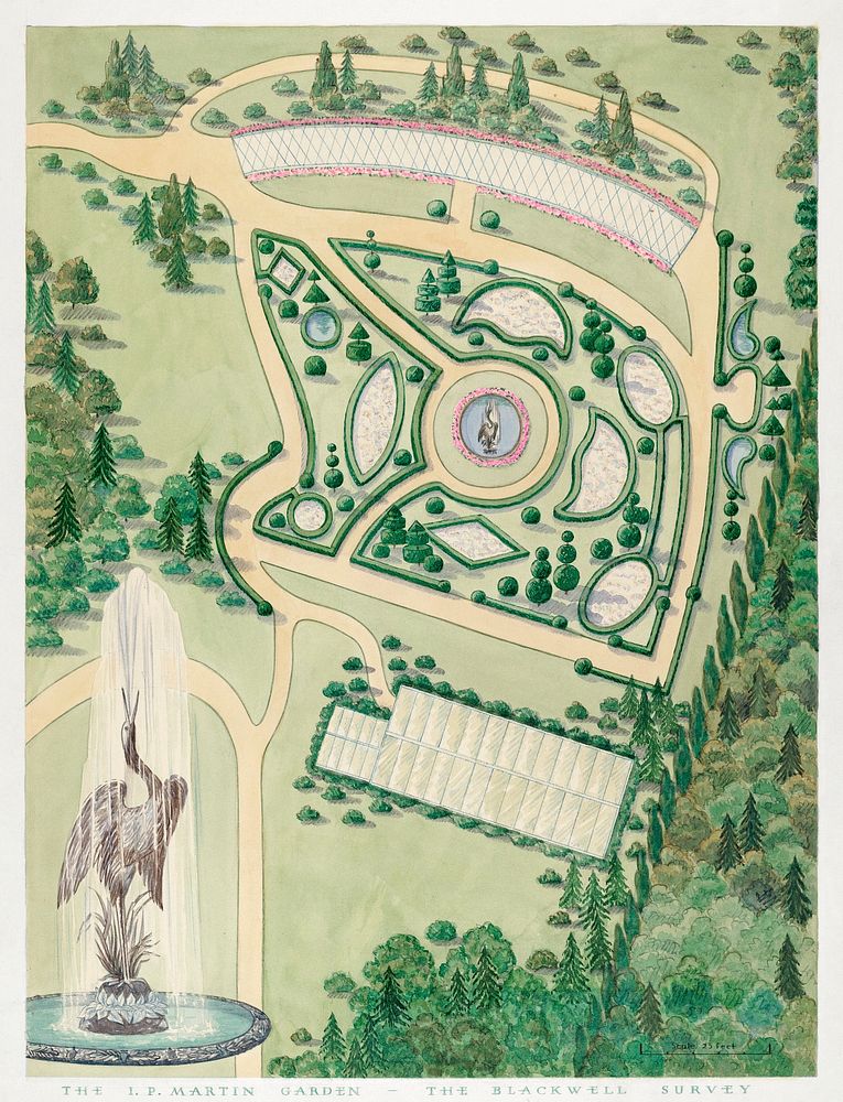 Isaace P. Martin Garden (1936) by William Merklin, Gilbert Sackerman and Tabea Hosier. Original from The National Gallery of…