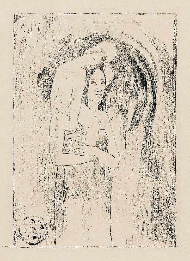 Hail Mary (Ia orana Maria) (1895) by Paul Gauguin. Original from The Art Institute of Chicago. Digitally enhanced by…