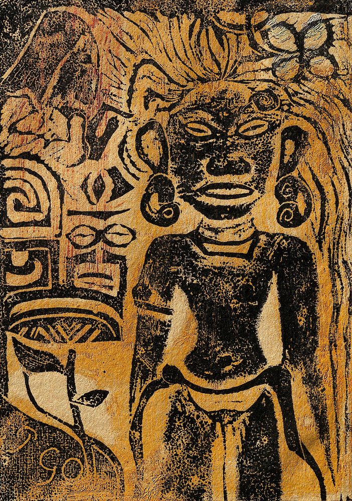Tahitian Idol&mdash;the Goddess Hina (ca. 1894&ndash;1895) by Paul Gauguin. Original from The Art Institute of Chicago.…