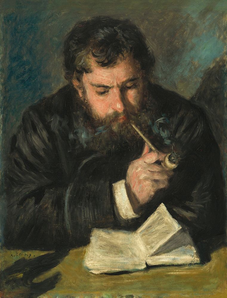 Claude Monet (1872) by Pierre-Auguste Renoir. Original from the National Gallery of Art. Digitally enhanced by rawpixel.