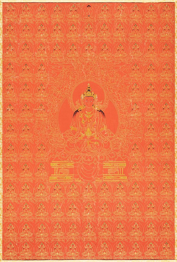 Tibetian Myriad Amitayus, the Buddha of Eternal Life (ca. 1800). Original from the Los Angeles County Museum of Art.…
