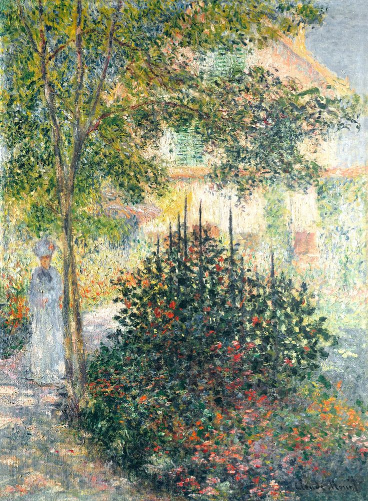 Camille Monet in the Garden at Argenteuil (1876) by Claude Monet, high resolution famous painting. Original from The MET.…