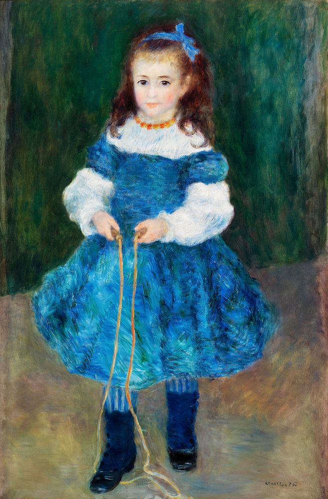 Girl with a Jump Rope (Portrait of Delphine Legrand) (1876) by Pierre-Auguste Renoir. Original from Barnes Foundation.…