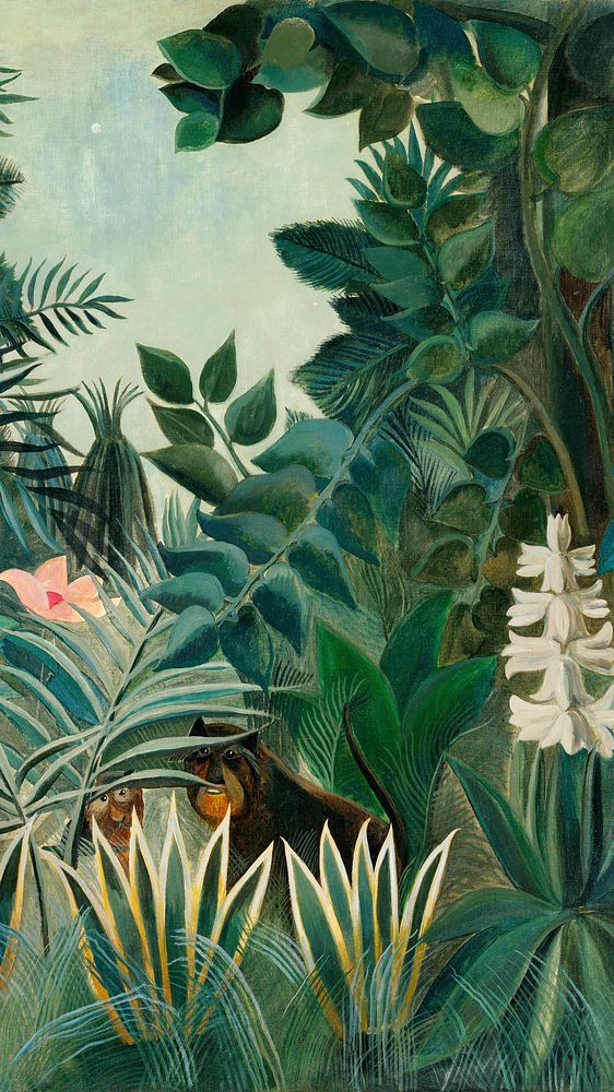 Rousseau mobile wallpaper, phone background, The Equatorial Jungle