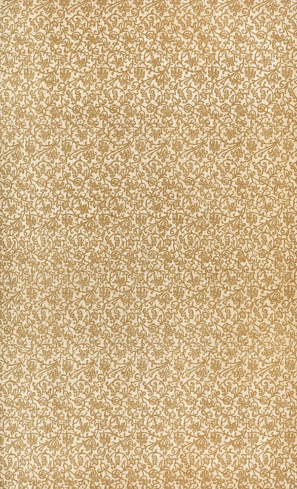 Gold floral pattern background print in high resolution. Digitally enhanced from our own edition of Solar Biology by Hiram…
