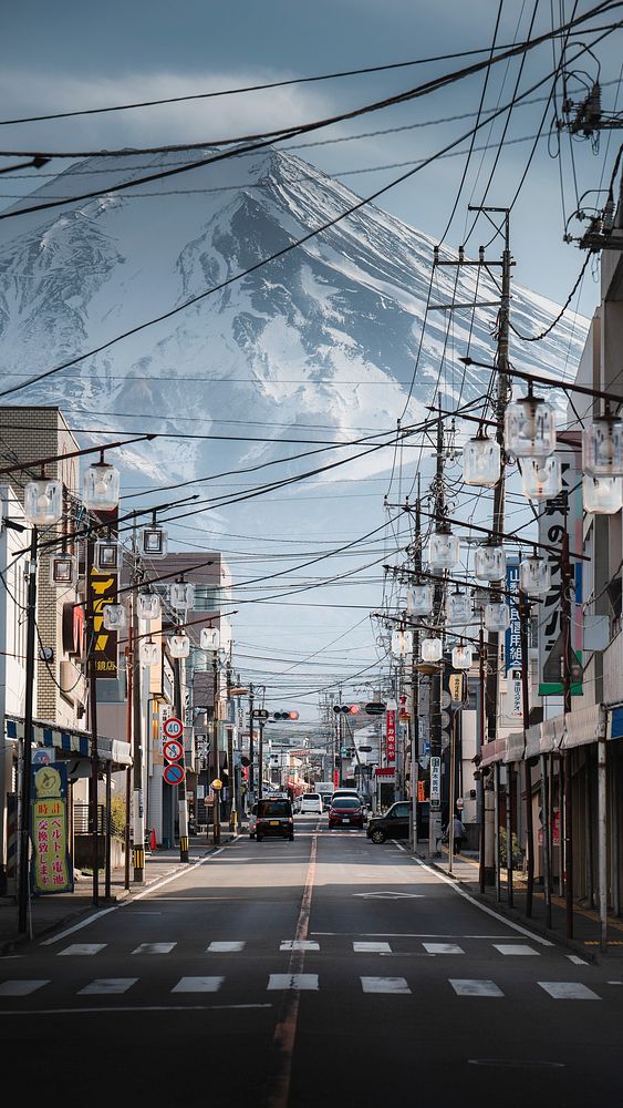 Mount Fuji in Kawaguchiko town