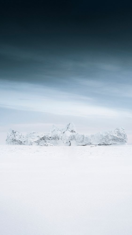 Snowy land at Ilulissat, Greenland