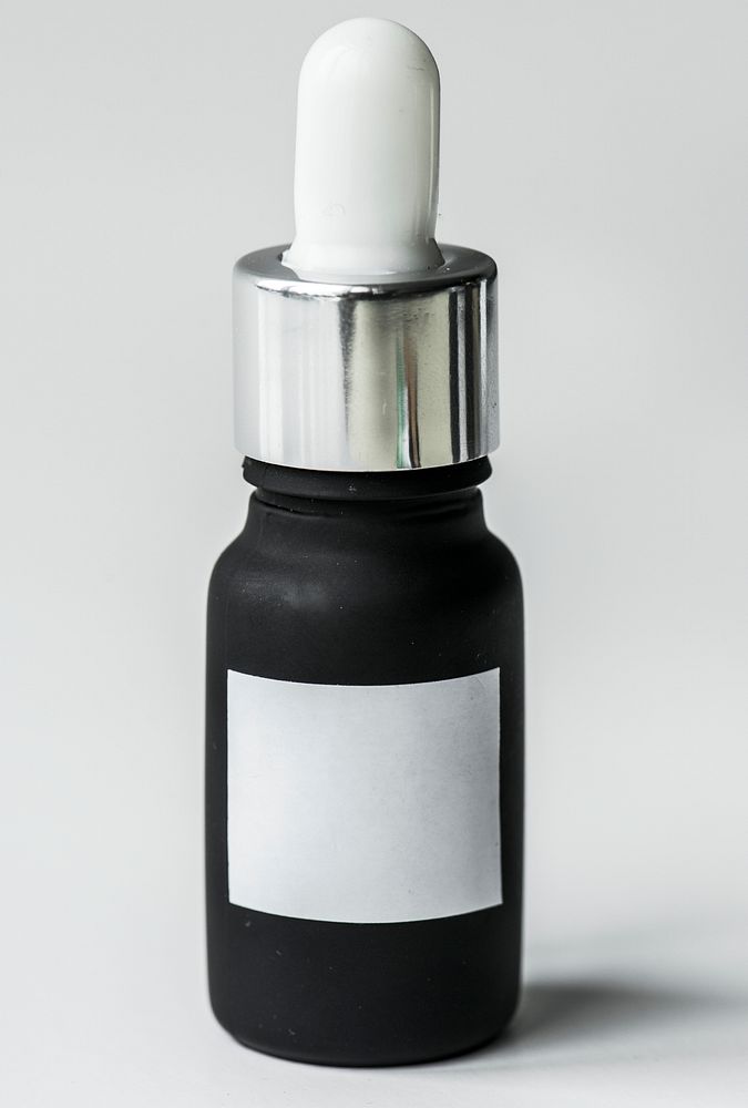 Dropper bottle isolated on white background