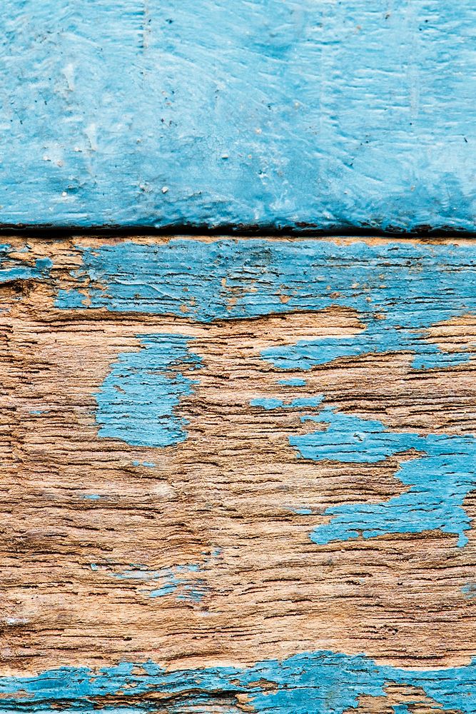 Chipped blue paint texture background