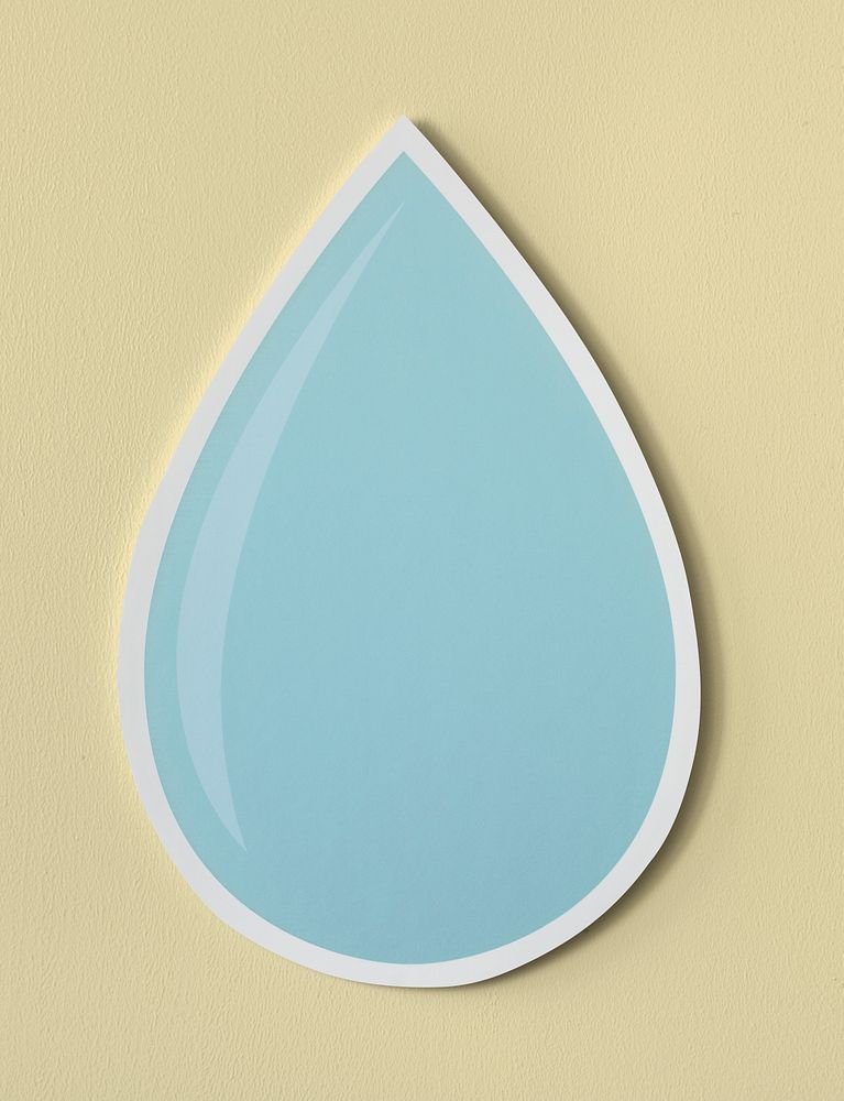 Water drop cut out icon
