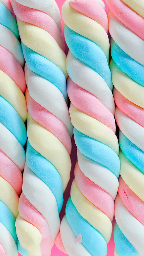 Candy iPhone wallpaper, marshmallow mobile background