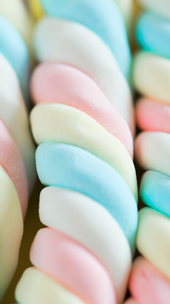 Candy iPhone wallpaper, marshmallow mobile background