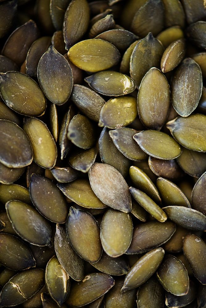 Closeup of pumpkin seeds