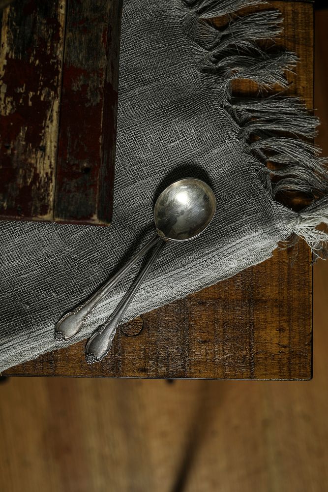 Spoon on a wooden table