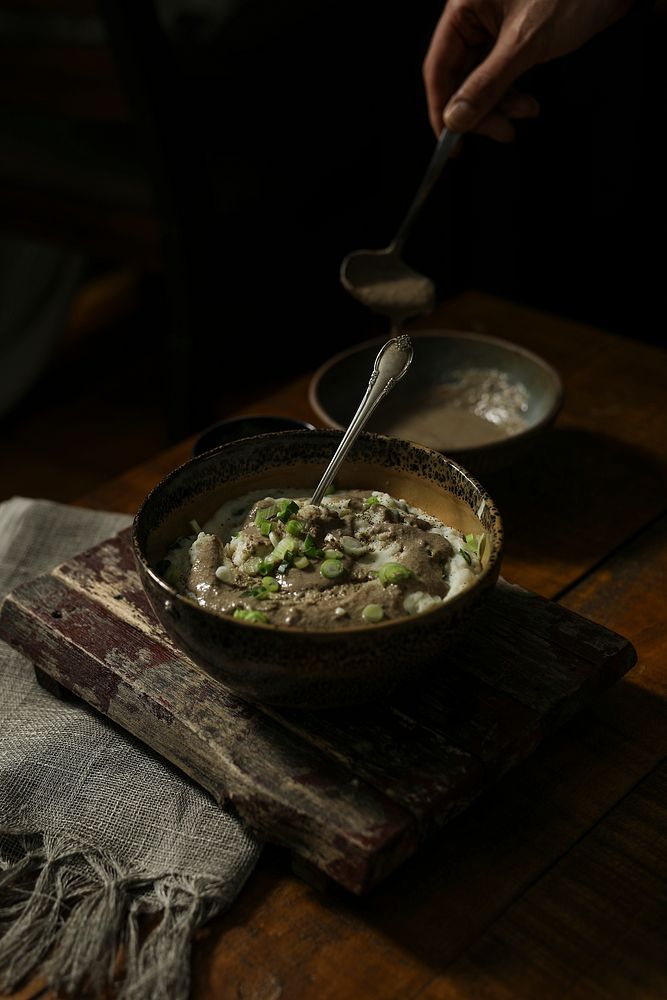 Vegan mashed potato served in a bowl