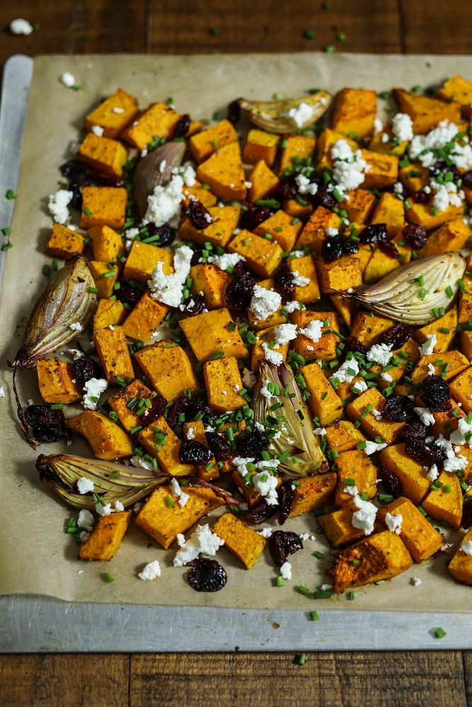 Vegan Thanksgiving baked butternut squash recipe