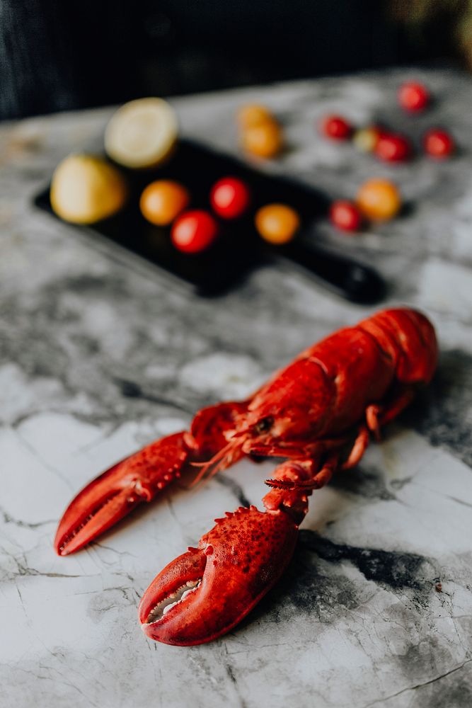 Steamed red lobster for dinner