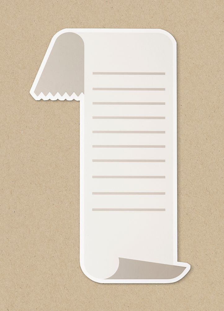 Receipt paper icon vector illustration