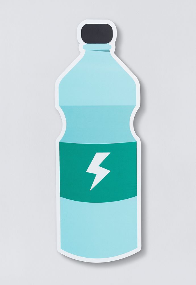 Isolated energy drink bottle icon illustration